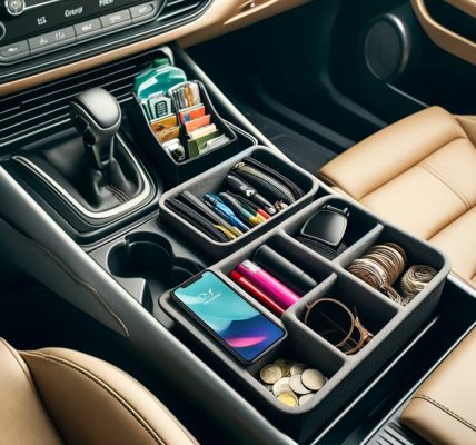 Where is the center console in a car?