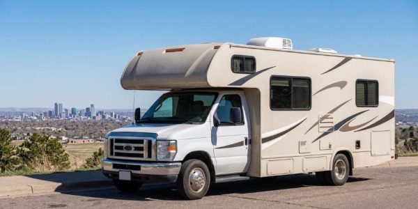 Motorhome brake inspection in Denver workshop